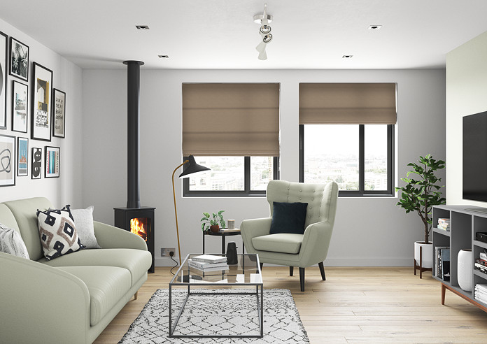 Windsor, Latte - Twist&Fit Roman Blind - Image 5